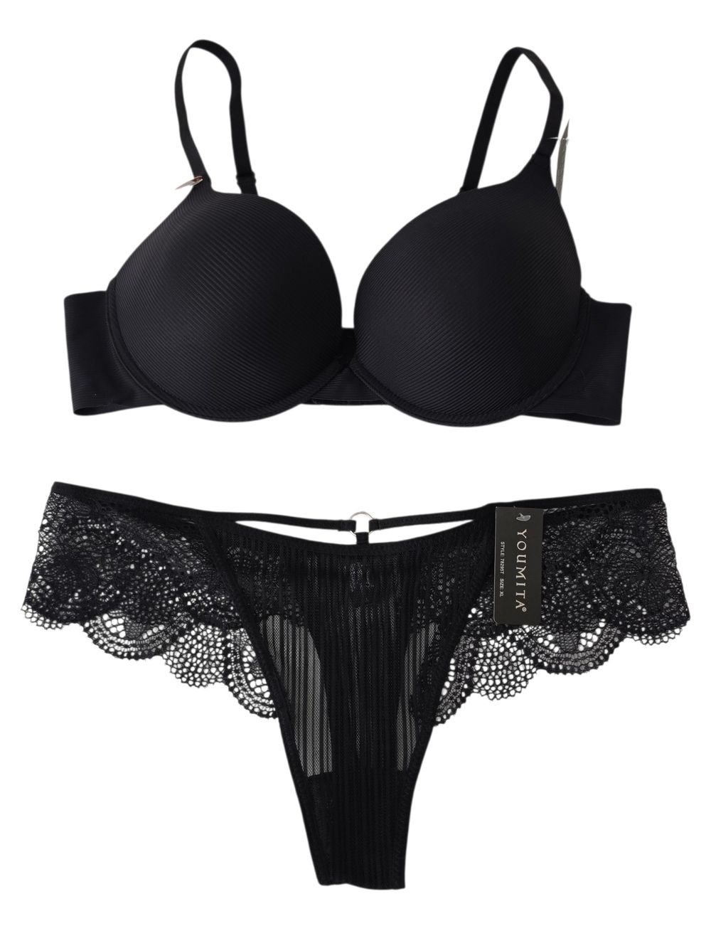 38C/XL Push Up Bra And Panty Set